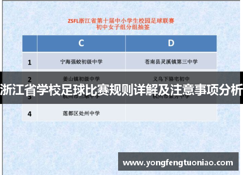 浙江省学校足球比赛规则详解及注意事项分析